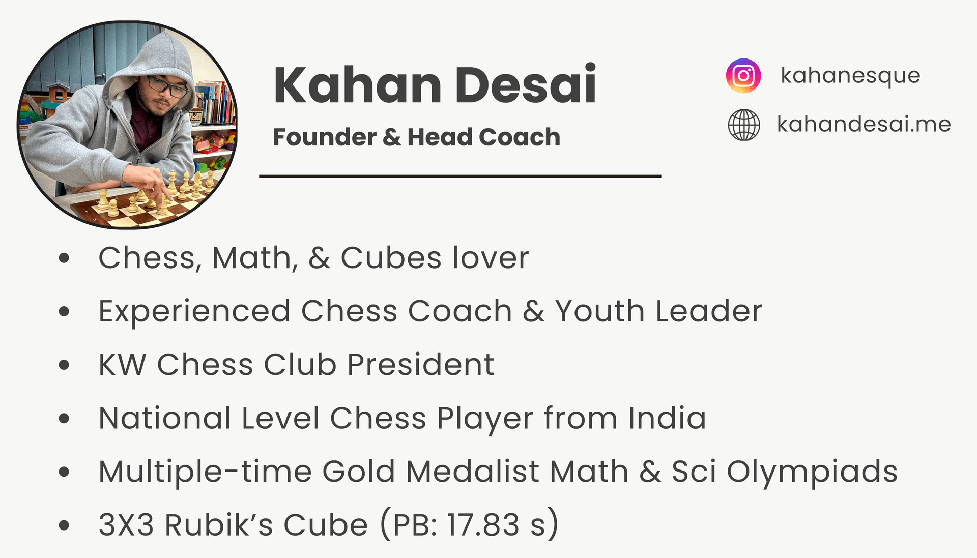 Bits and Peas Chess Academy Business Card